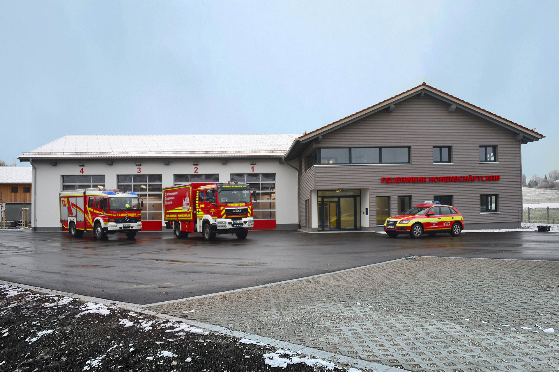 Grossansicht in neuem Fenster: Neubau Feuerwehrhaus Hohenschäftlarn